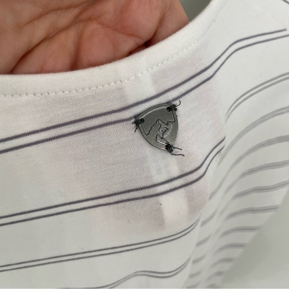 Kuhl Laurel Short Sleeve Mélange Stripe Hiking Shirt Size S White Stripe. L11 - Picture 5 of 6